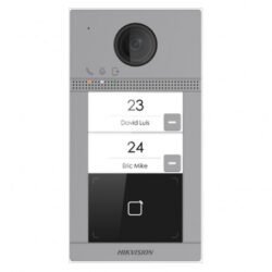 Interphone vidéo sans fil avec lecteur de badge 2 boutons d'appel Hikvision DS-KV8213-WME1